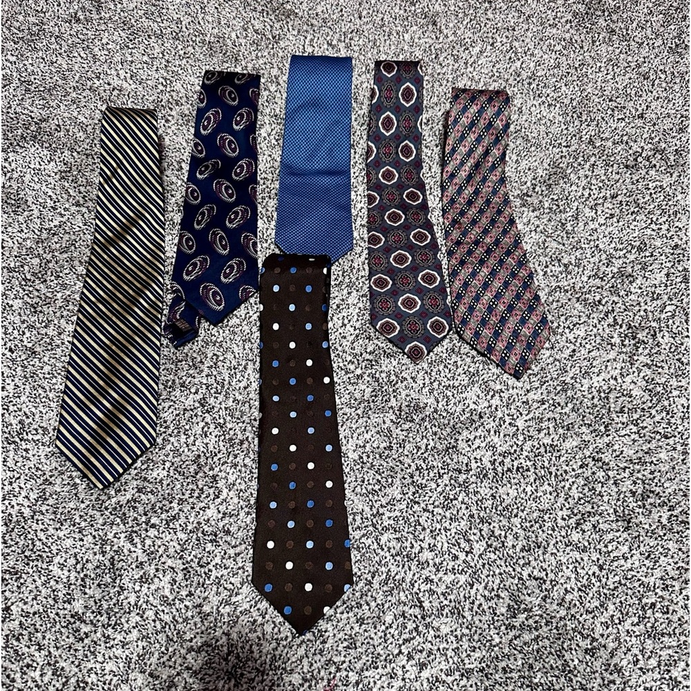 Lot of 6 Assorted Vintage Ties For Men